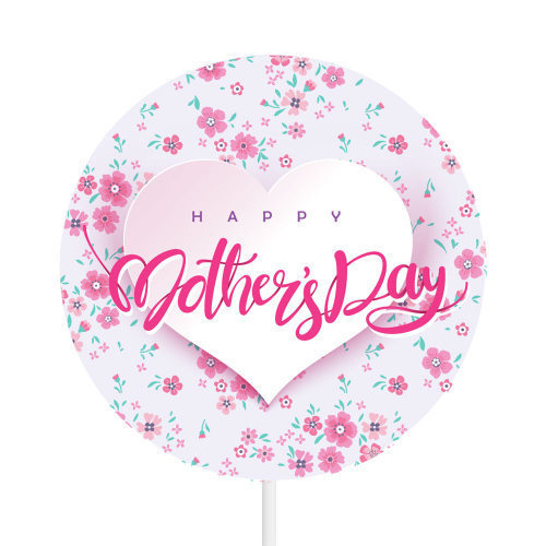 Happy Mother's Day Heart On-Demand Pick